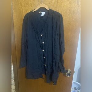 Black gauze long sleeve swimsuit cover-up.  Size large.  Le Cover brand.